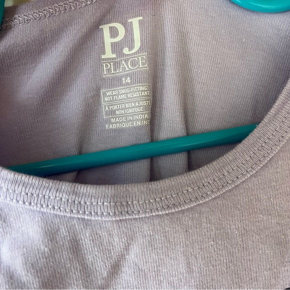 🌼 5/$25 PJ Place Girls Easter Pajama Top Peeps Graphic Tee Purple Bunny Size 14 - Picture 6 of 7